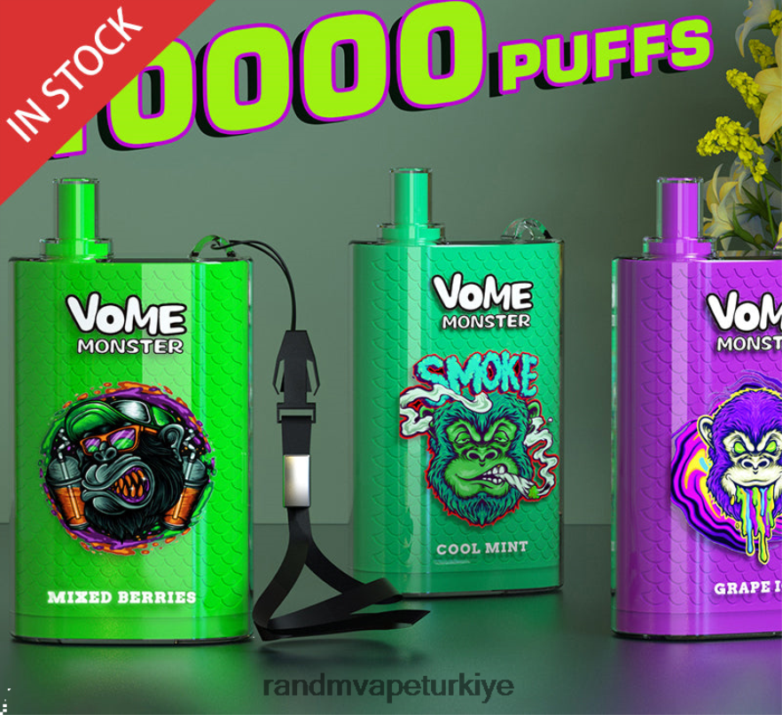 8VZRZR277 RandM Vome Monster 10000 hava akımı kontrolü vape pod cihazı 1 adet yemyeşil buz - RandM Shop Vape